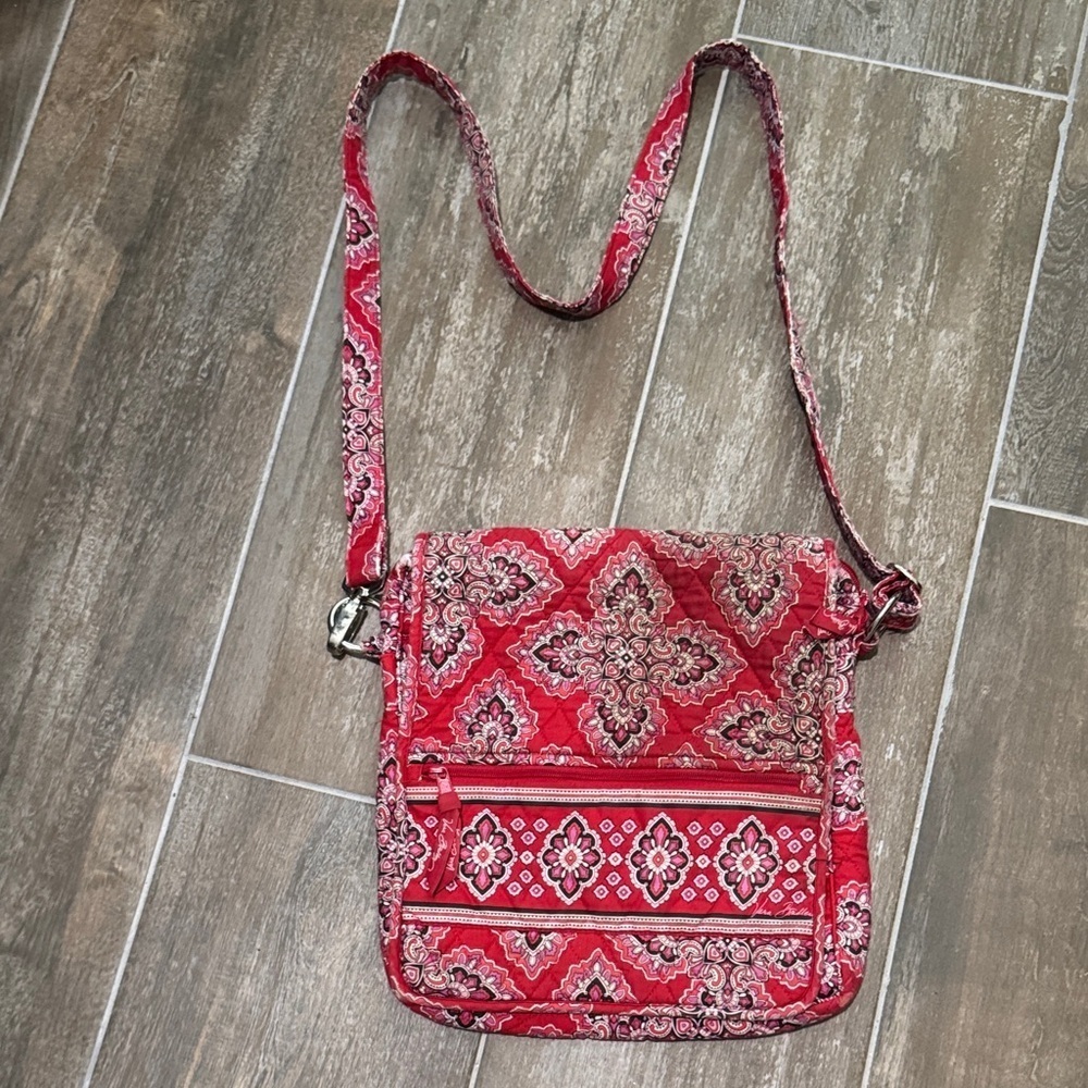 Vera Bradley Red Frankly Scarlet Paisley Crossbody Bag